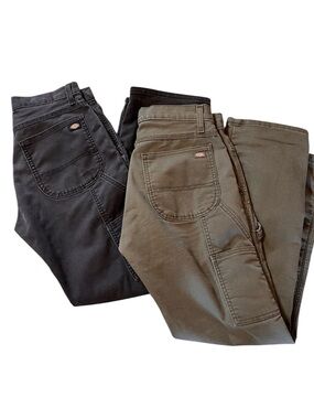 Dickies FLEX Regular Fit 
2 pair 
30 x30 Duck Carpenter Pants, tool pockets